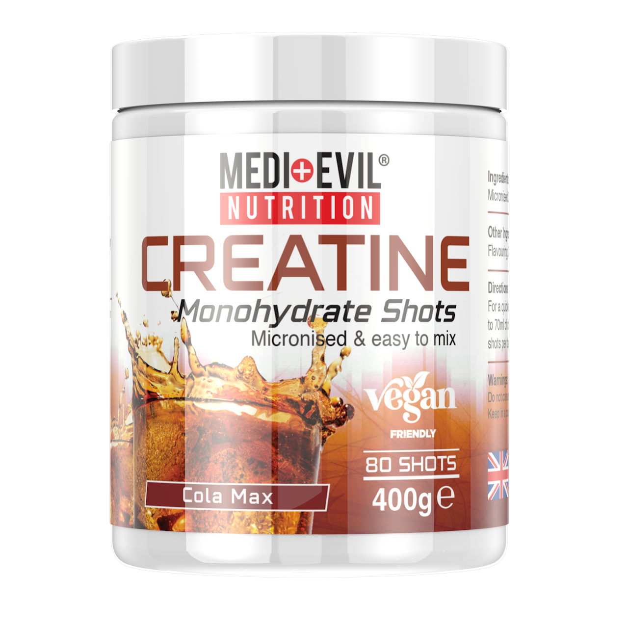 Creatine Monohydrate Shots Cola Max