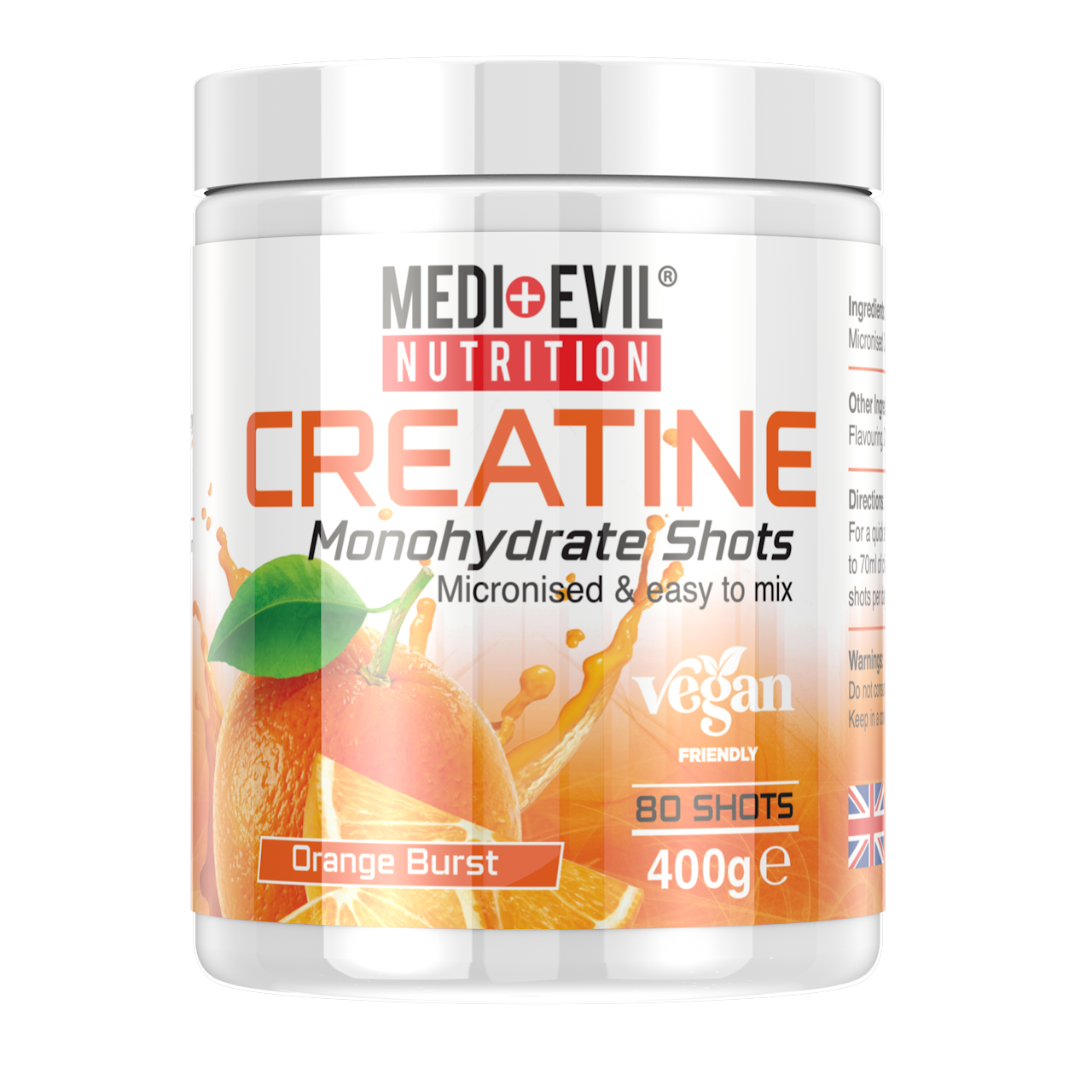 Creatine Monohydrate Shots Orange