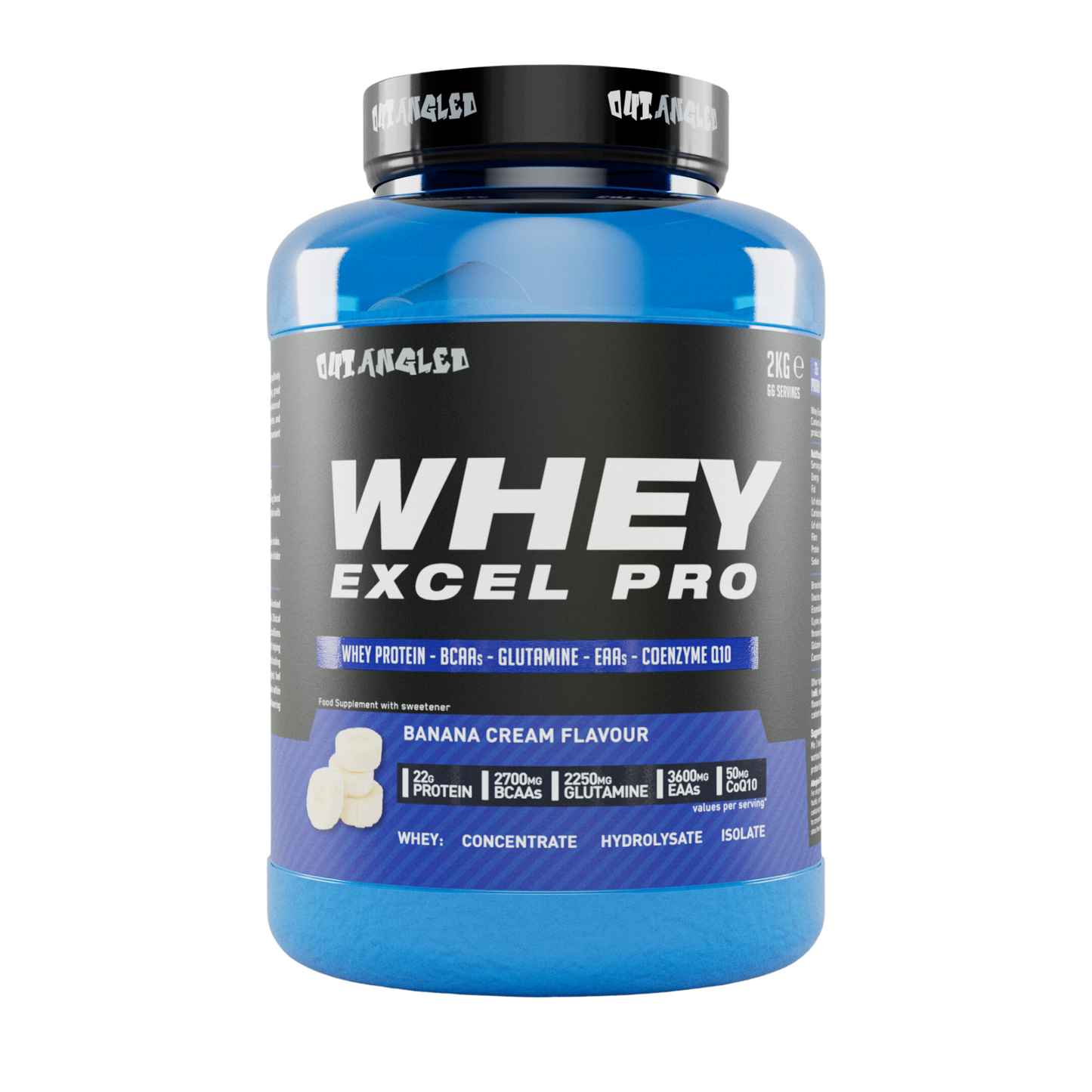 whey excel protein powder with bccas, glutamine, eaas, coenzyme q10, high protein milkshake